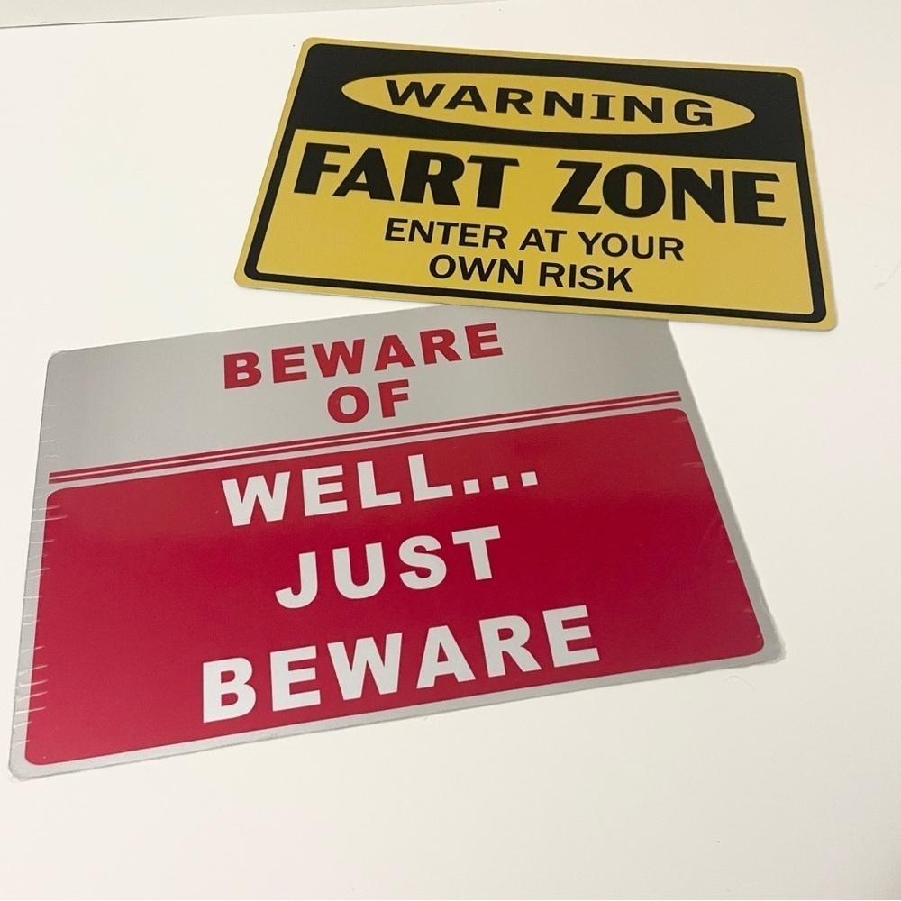 Humorous Warning Metal Signs